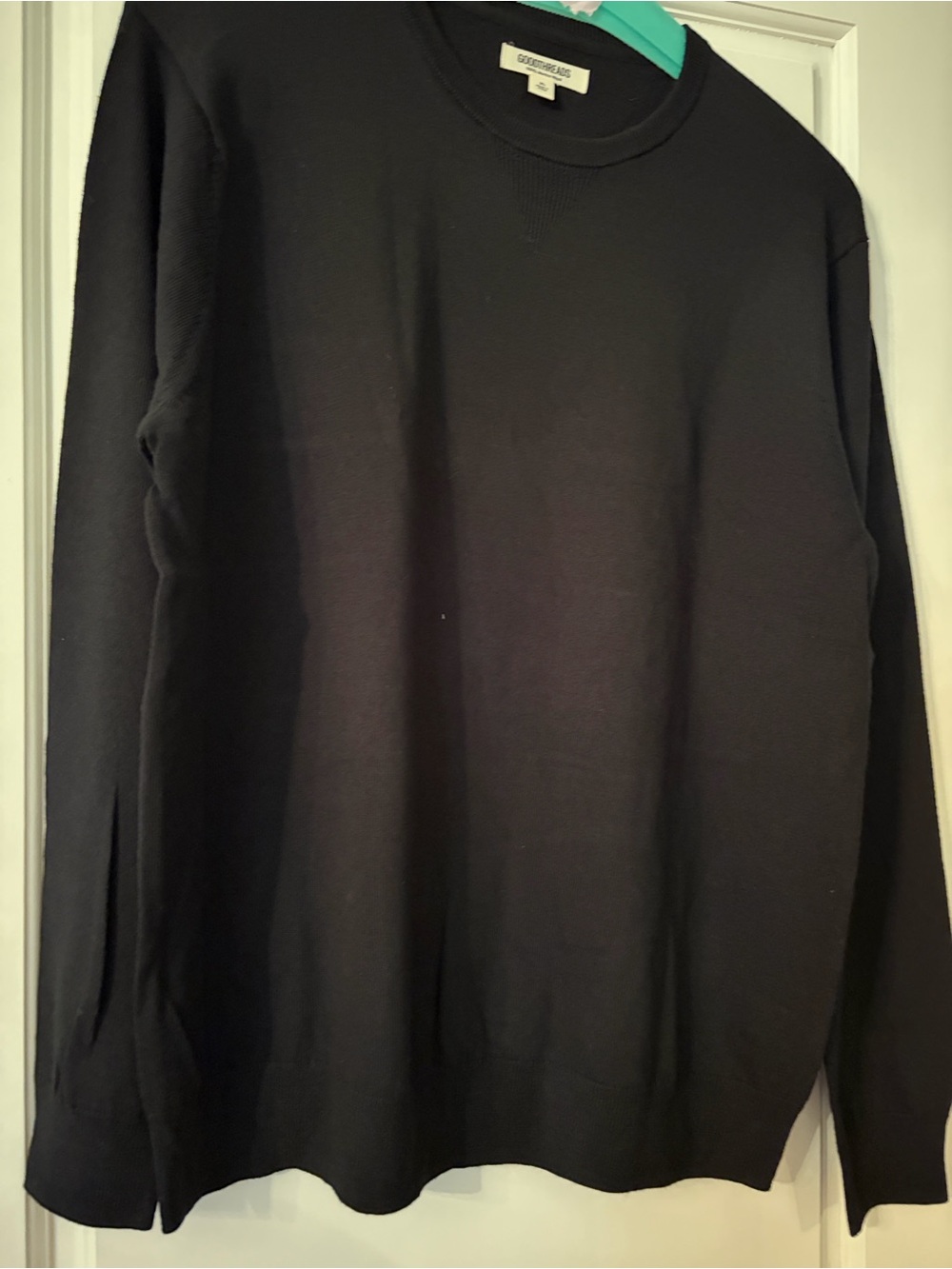 Goodthreads Black Lightweight Merino Crewneck Sweater